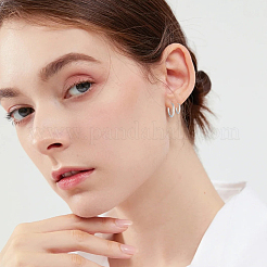 5 paire de boucles d'oreilles créoles en laiton 5 styles&nbsp;EJEW-BBC0001-90