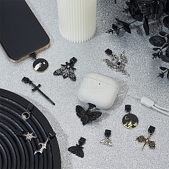 12 bouchon anti-poussière gothique en plastique pour téléphone portable&nbsp;HJEW-ME00123