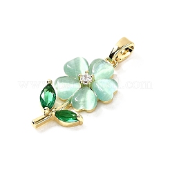 Ottone micro spianare pendenti zirconi&nbsp;KK-H089-32G-02