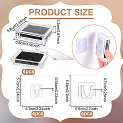 4 Stück quadratische transparente magnetische Aufbewahrungsboxen aus Acryl für lose Diamanten&nbsp;CON-PH0003-31
