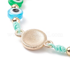 Braccialetto di perline intrecciate in resina malocchio&nbsp;BJEW-JB08414