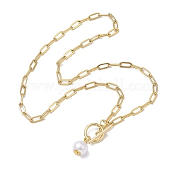 Collane con ciondolo con perle finte&nbsp;NJEW-JN04732-01