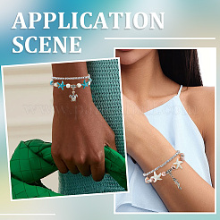 DIY-Kits zur Herstellung doppellagiger Armbänder mit Ozeanmotiven&nbsp;DIY-SC0029-52