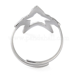 Anillos de dedo de acero inoxidable 316 que no se deslustran&nbsp;RJEW-C075-01P