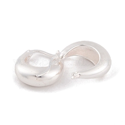 925 klobige Creolen aus Sterlingsilber mit Halbmond-Motiv für Damen&nbsp;EJEW-P273-01S