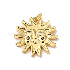 Ciondoli in ottone con placcatura a cremagliera con micro pavé di zirconi chiari&nbsp;KK-H431-23G