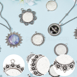 20 stücke 20 stil legierung anhänger cabochon einstellungen&nbsp;FIND-SC0015-93