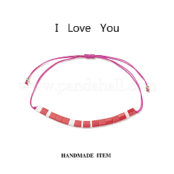 Gliederarmband aus Glassamen&nbsp;BJEW-JB08894-05