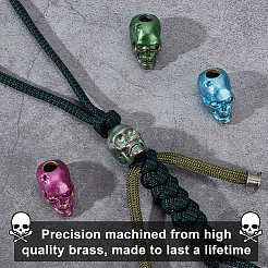 4 Stück 4 Farben Messing European Beads&nbsp;KK-OC0001-49