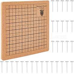 Quadratisches Strickbrett aus Kork und Baumwollseil&nbsp;AJEW-WH20017-87A