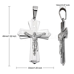 Crocifisso in acciaio inossidabile 304 anti-appannamento&nbsp;STAS-V0493-79C