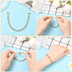 5 bracciale a catena in acciaio inossidabile 304&nbsp;BJEW-YW00017-01
