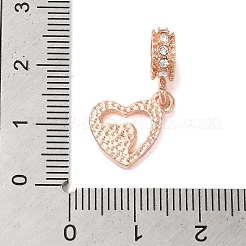 Charms pendenti europei in strass di cristallo in lega di placcatura a cremagliera&nbsp;PALLOY-S189-37RG