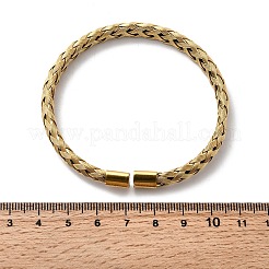 Geflochtene Armreifen aus 304er Edelstahl für Damen&nbsp;BJEW-A067-07G