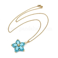 Collane con ciondolo a forma di stella&nbsp;NJEW-MZ00114-01