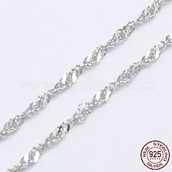 Anlaufgeschützte rhodinierte 925 Sterling Silber Halsketten&nbsp;STER-E007-1A