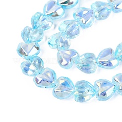 Chapelets de perles en verre transparent électrolytique&nbsp;X-EGLA-N056-01A-04