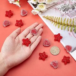 12 Stück Harzperlen in 2 Stilen für den Valentinstag&nbsp;RESI-FH0001-26
