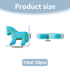 30 Stück synthetische Türkis-Anhänger&nbsp;G-HS0001-13B