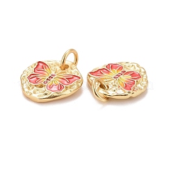 Pendentifs en laiton émaillé de placage de crémaillère&nbsp;KK-I689-09G