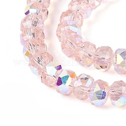Chapelets de perles en verre transparent électrolytique&nbsp;EGLA-N022-05B-C04