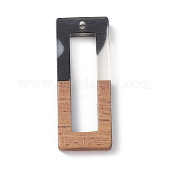 Anhänger aus perlmuttfarbenem Harz und Walnussholz&nbsp;WOOD-C016-01D