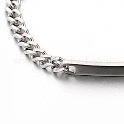 Anlaufgeschützte ID-Armbänder aus Panzerketten aus Edelstahl 304&nbsp;STAS-M175-06P