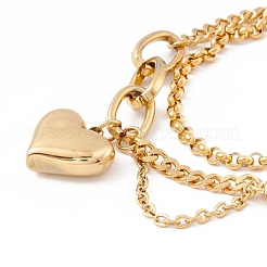 PVD-Vakuumbeschichtung 304 Edelstahlkette mehrsträngiges Armband&nbsp;STAS-P304-23G