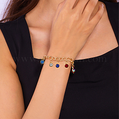 24 ciondolo con strass in vetro a 12 colori&nbsp;DIY-BBC0002-82