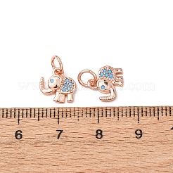 Pendentifs avec zircon cubiques à micro-pavés en laiton&nbsp;ZIRC-E124-68RG-1