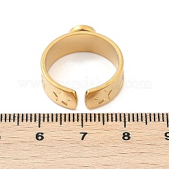 Offene Manschettenringe aus Edelstahl 304 mit Sternmuster&nbsp;RJEW-Z078-13G