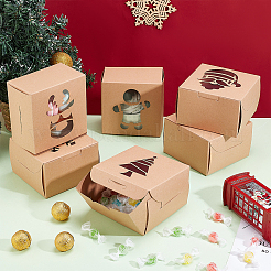 24 stücke 6 arten weihnachten thema falten kraft papier karton schmuck geschenk boxen&nbsp;CON-BC0007-08