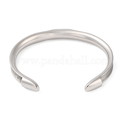 Brazaletes abiertos de acero inoxidable 304 antideslustre para mujer&nbsp;BJEW-U001-03P