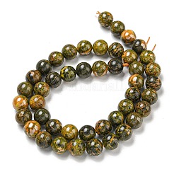 Fili di perle di diaspro naturale calabrone&nbsp;G-P544-A03-03