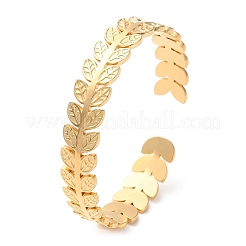 Bracelets manchettes en acier inoxydable 304&nbsp;BJEW-F457-07G