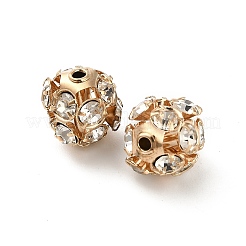 Perles strass en laiton de 10 mm&nbsp;X1-KK-S519-01C-01G