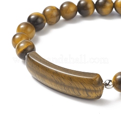 Bracciali di perline occhio di tigre naturale&nbsp;BJEW-JB09039-02