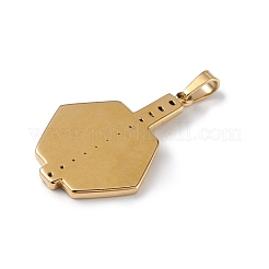 Placage ionique (IP) en acier inoxydable 304 avec pendentifs en strass cristal&nbsp;STAS-G307-07G