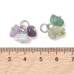 5 pz pendenti di pietre preziose miste naturali e sintetiche&nbsp;PALLOY-JF05353-01