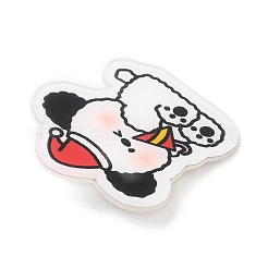 Broches acryliques de chien de Noël&nbsp;JEWB-P018-01F