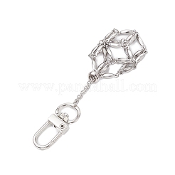 304 acciaio inossidabile macramè catena sacchetto vuoto pietra porta ciondolo decorazione&nbsp;HJEW-JM02077