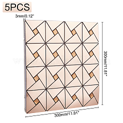 Quadratische Mosaik-Aluminium-Kunststoff selbstklebende Wandaufkleber&nbsp;DIY-WH0257-15B