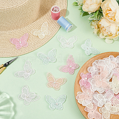 36 Stück 6 Farben Polyester Schmetterling Spitzenapplikationen&nbsp;DIY-FG0005-69