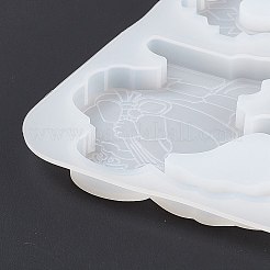 Thème de noël bricolage arbre/père noël/bonhomme de neige moules en silicone pour sables mouvants&nbsp;DIY-E065-03