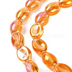 Chapelets de perles en verre électroplaqué&nbsp;EGLA-B005-01A-FR01
