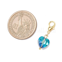 Decorazioni pendenti in vetro cuore&nbsp;HJEW-JM03771-02