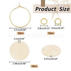 Kit de fabrication de breloques rondes et plates pour verres à vin&nbsp;DIY-NB0010-31
