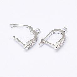 Risultati dell'orecchino del cerchio dell'arpa dell'orecchio di zirconia cubica dell'aaa micro pave dell'ottone&nbsp;KK-F699-05P-NR