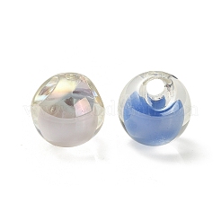Perline acriliche iridescenti arcobaleno con placcatura uv trasparente&nbsp;OACR-P015-03