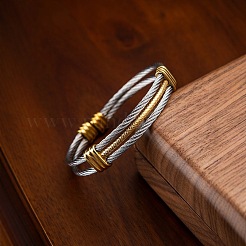 Braccialetti intrecciati in acciaio inossidabile 304 per uomo e donna&nbsp;FS-WGA6616-01
